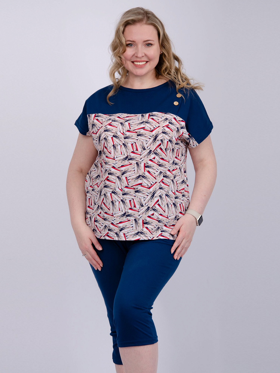 Пижама, домашний костюм ДК-16-синий